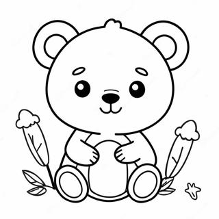 Urso Kawaii Páginas Para Colorir