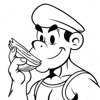 Pagina Para Colorir Popeye Comendo Espinafre 31799-16347