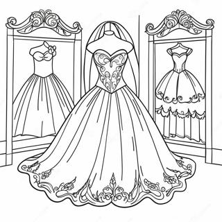 Pagina Para Colorir Vestido De Noiva Elegante 31819-16362