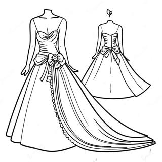 Pagina Para Colorir Vestido De Noiva Elegante 31819-16364