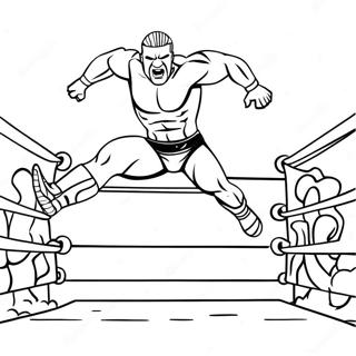 Pagina Para Colorir Lutador Da Wwe Dinamico Pulando 31859-16394