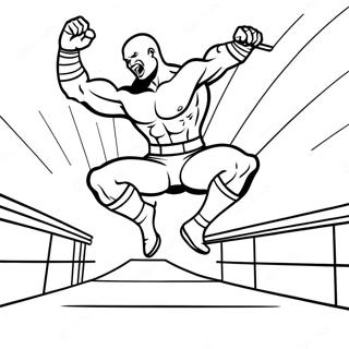 Pagina Para Colorir Lutador Da Wwe Dinamico Pulando 31859-16396