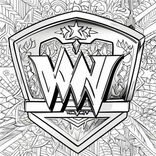 Pagina Para Colorir Cinturao De Campeonato Da Wwe Com Estrelas 31900-16417