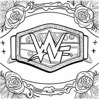 Pagina Para Colorir Cinturao De Campeonato Da Wwe Com Estrelas 31900-16419