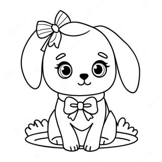 Pagina Para Colorir De Cachorro Da Barbie Fofo Com Laco 31930-16441