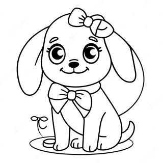 Pagina Para Colorir De Cachorro Da Barbie Fofo Com Laco 31930-16444