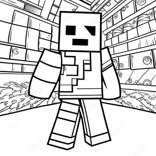 Minecraft Alex Páginas Para Colorir