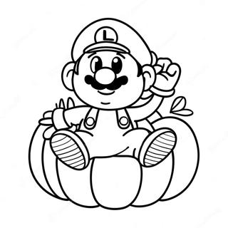 Paginas Para Colorir Do Luigi Em Um Fantasia De Abobora 32140-16609