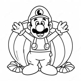 Paginas Para Colorir Do Luigi Em Um Fantasia De Abobora 32140-16611