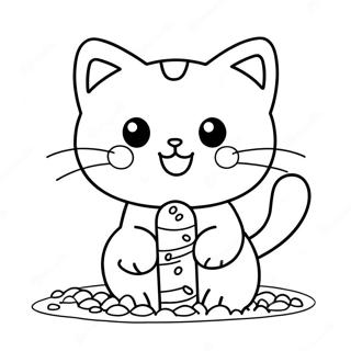 Paginas Para Colorir De Gatinho Fofo Com Granulado 32200-16657