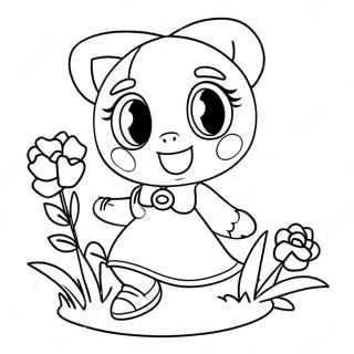 Pagina Para Colorir Da Linda Amy Rose Com Flores 322-262