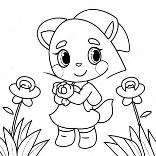 Pagina Para Colorir Da Linda Amy Rose Com Flores 322-264