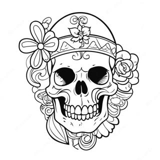 Pagina Para Colorir De Tatuagem De Caveira 32329-16758