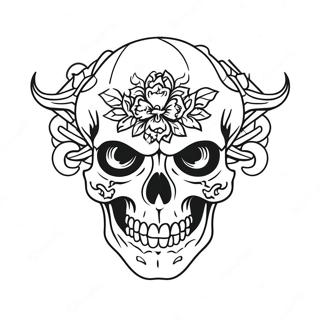 Pagina Para Colorir De Tatuagem De Caveira 32329-16760