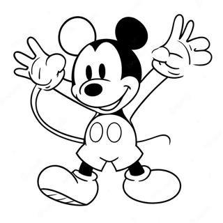 Pagina Para Colorir Mickey Mouse Em Uma Pose Brincalhona 32370-16793