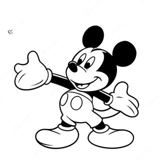 Pagina Para Colorir Mickey Mouse Em Uma Pose Brincalhona 32370-16794