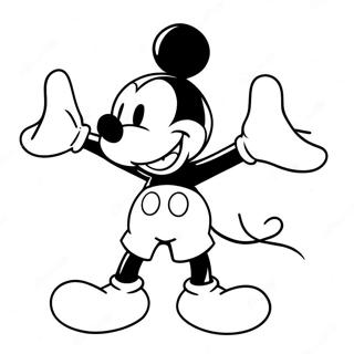 Pagina Para Colorir Mickey Mouse Em Uma Pose Brincalhona 32370-16795