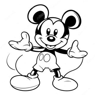 Pagina Para Colorir Mickey Mouse Em Uma Pose Brincalhona 32370-16796