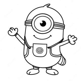 Pagina Para Colorir Kevin Minion Feliz 32390-16812