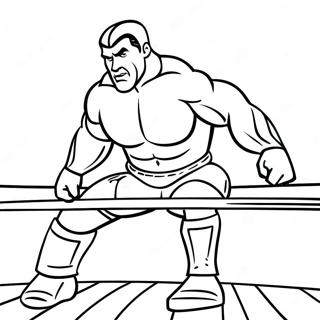 Pagina Para Colorir Da Acao Dinamica Do Lutador Da Wwe 3239-2645