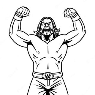 Pagina Para Colorir Da Acao Dinamica Do Lutador Da Wwe 3239-2646