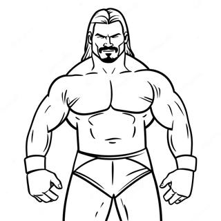 Pagina Para Colorir Da Acao Dinamica Do Lutador Da Wwe 3239-2647