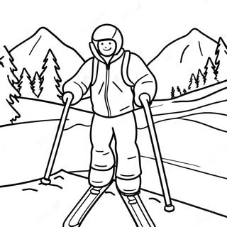 Pagina Para Colorir Aventura De Esqui Na Neve 32400-16819