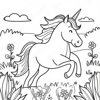 Cavalo Galopante Em Uma Pagina Para Colorir Colorida 32430-16841