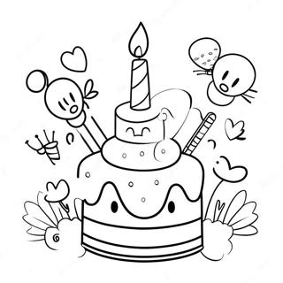 Pagina Para Colorir Da Feliz Celebracao Do 1o Aniversario 32480-16870