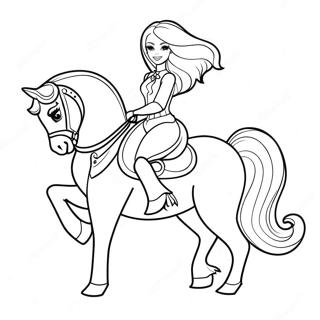 Pagina Para Colorir Barbie Montando Um Cavalo Majestoso 32622-16978