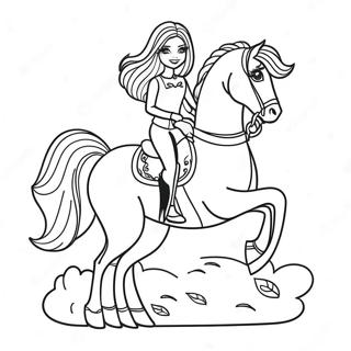 Pagina Para Colorir Barbie Montando Um Cavalo Majestoso 32622-16979