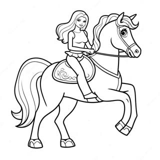 Pagina Para Colorir Barbie Montando Um Cavalo Majestoso 32622-16980