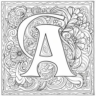 Pagina Para Colorir Do Alfabeto Em Caligrafia Elegante 32752-17084