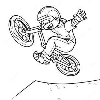 Pagina Para Colorir Do Piloto De Acrobacias De Bmx Legal 32932-17225