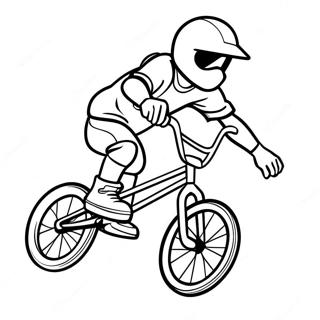 Pagina Para Colorir Do Piloto De Acrobacias De Bmx Legal 32932-17226