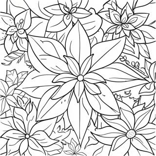 Pagina Para Colorir Da Poinsettia Festiva 33012-17285