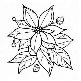 Pagina Para Colorir Da Poinsettia Festiva 33012-17286