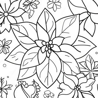 Pagina Para Colorir Da Poinsettia Festiva 33012-17287