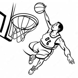 Pagina Para Colorir Do Jogador De Basquete Enterrando 33031-17299