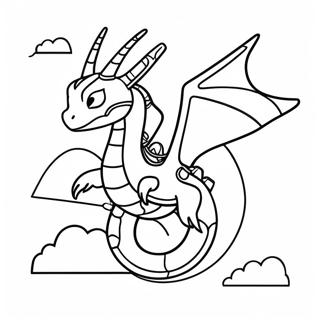 Pagina Para Colorir De Rayquaza Voando No Ceu 33112-17368