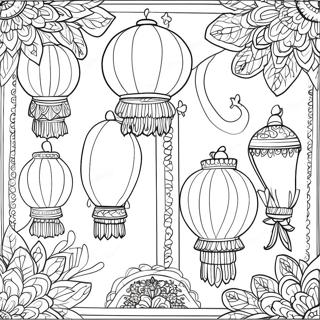 Pagina Para Colorir Das Lanternas Coloridas Do Eid 3320-2703