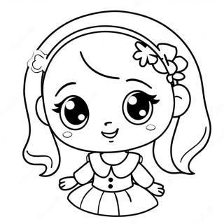 Pagina Para Colorir Da Garota Chibi Com Olhos Grandes 33332-17543