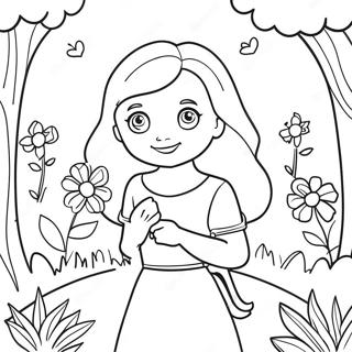 Pagina Para Colorir Da Emma Em Um Jardim Magico 33392-17589