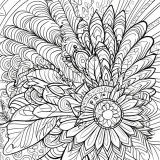 Pagina Para Colorir Do Mandala Colorida Da Pena De Peru 33412-17605