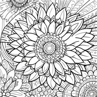 Pagina Para Colorir Do Mandala Colorida Da Pena De Peru 33412-17606