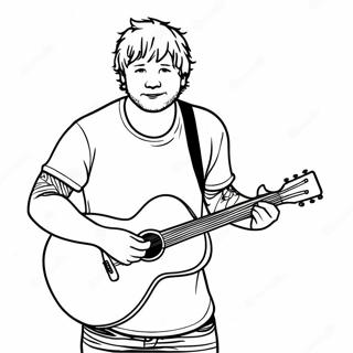 Pagina Para Colorir Do Ed Sheeran Com Violao 33422-17613