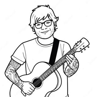 Pagina Para Colorir Do Ed Sheeran Com Violao 33422-17615