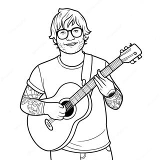 Pagina Para Colorir Do Ed Sheeran Com Violao 33422-17616