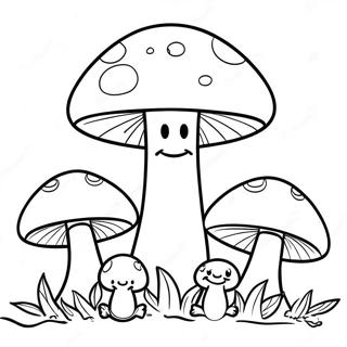 Pagina Para Colorir Da Familia De Cogumelos Felizes 33442-17631