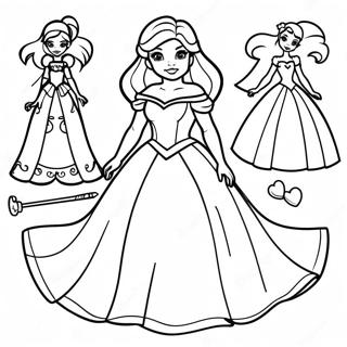 Pagina Para Colorir De Boneca De Papel Da Princesa Da Disney 33451-17634